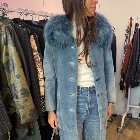 Dior Blue Suede Jacket - Picture 2 of 2